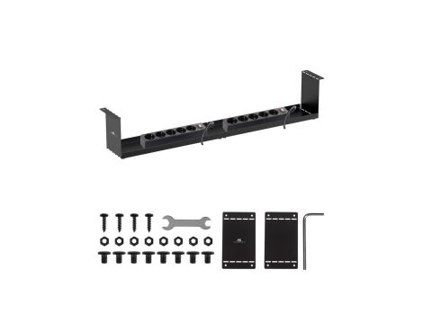 Kompaktowy organizer podbiurkowy na kable Maclean, max. obciążenie 5kg, czarny, MC-107 B