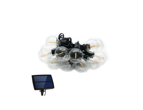 Forever Light Girlanda solarna LED SUNARI FLS-120 5,5m + 10 żarówek G40 przezroczysta IP44
