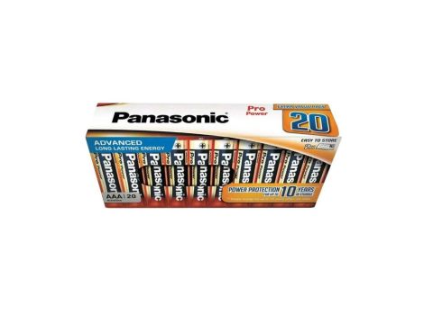 Baterie Panasonic Alkaline PRO Power LR03/AAA (kartonik) - 20 sztuk