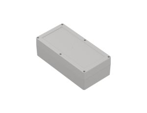 ZP240.120.75Jp TM ABS-PC - Obudowa plastikowa ZP240.120.75 jasny dół - bezbarwna góra z tulejkami mosiężnymi ABS-PC