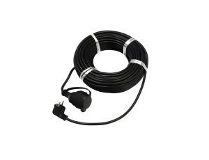Przedłużacz ogrodowy czarny 25m (3X1,5mm) IP44, gniazdo Schuko HOROZ ELECTRIC