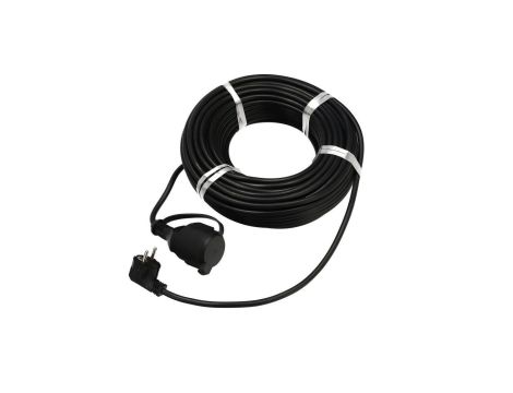 Przedłużacz ogrodowy czarny 25m (3X1,5mm) IP44, gniazdo Schuko HOROZ ELECTRIC
