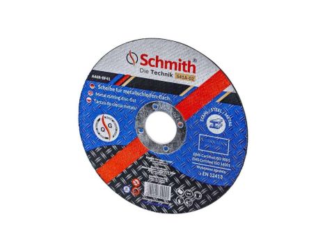 Tarcza do cięcia metalu 115x1 mocna z drobinami diamentu SCHMITH