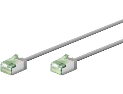 Ultra-elastyczny CAT 8.1 kabel krosowy, slim, U/FTP, szary - Długość kabla 0.15 m