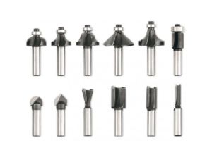 VOREL FREZY DO DREWNA KOMPLET 12szt. TRZPIEŃ 8mm  22550