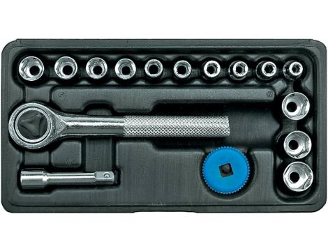 VOREL ZESTAW KLUCZY kpl 16szt. 1/4" / 4-13mm   58160