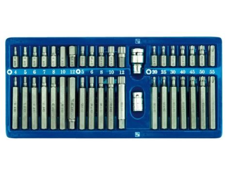 VOREL KOŃCÓWKI HEX/TORX/SPLINE METALOWA SKRZYNKA 40elem. 66400