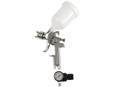 VOREL PISTOLET LAKIERNICZY HVLP 600ml Z GÓRNYM ZBIORNIKIEM + MANOMETR 80902
