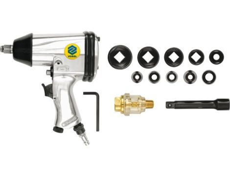 VOREL KLUCZ PNEUMATYCZNY UDAROWY 1/2" + NASADKI   81101