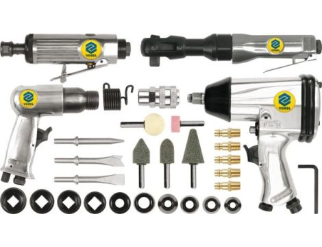 VOREL ZESTAW NARZĘDZI PNEUMATYCZNYCH 33 elem.