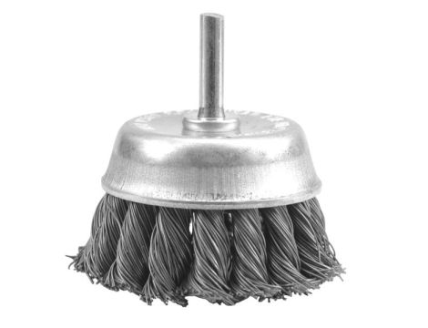 VOREL SZCZOTKA TARCZOWA 75mm, DRUT SKRĘCANY, TRZPIEŃ  06994