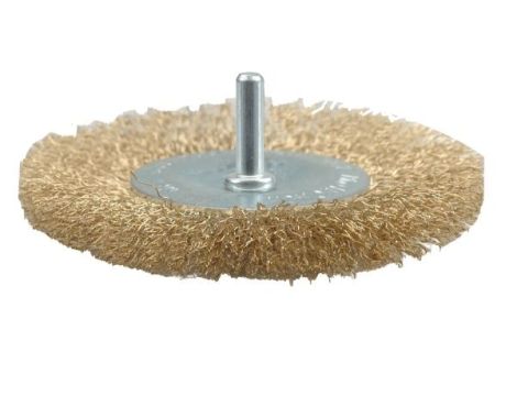 VOREL SZCZOTKA TARCZOWA 100mm Z TRZPIENIEM, DRUT KARBOWANY 06986