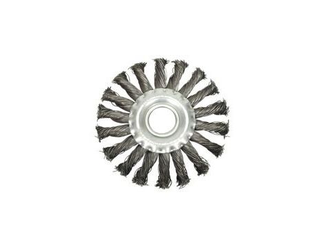 VOREL SZCZOTKA TARCZOWA 115mm, DRUT SKRĘCANY, OTWÓR MOCUJĄCY  06982 - 2