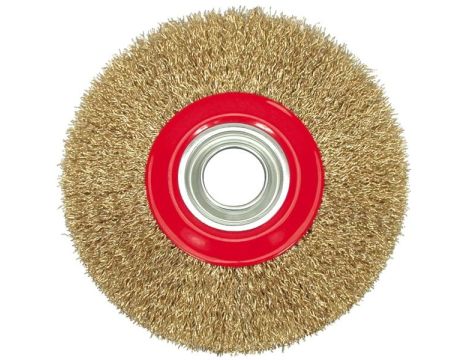 VOREL SZCZOTKA TARCZOWA 150mm, DRUT KARBOWANY, OTWÓR 32mm 06979