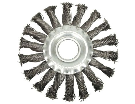 VOREL SZCZOTKA TARCZOWA 150mm, DRUT SKRĘCANY, OTWÓR MOCUJĄCY  06983