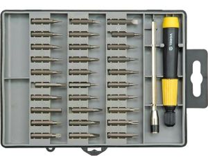 VOREL WKRĘTAKI PRECYZYJNE Z WYMIENNYMI GROTAMI kpl. 32szt.   64371