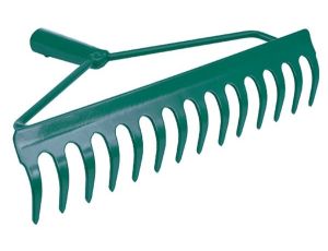 FLO GRABIE METALOWE KABŁĄKOWE 36cm 14 ZĘBÓW, NIEOPRAWIONE   35755 - image 2