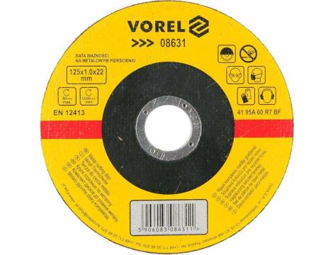 VOREL TARCZA DO CIĘCIA METALU 125 x 1,0 x 22,2mm  08631