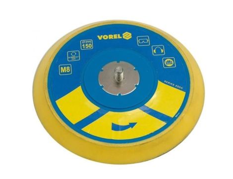 VOREL DYSK 150mm GWINT M8 DO SZLIFIERKI PNEUMATYCZNEJ (81114)   81115