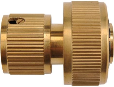 FLO SZYBKOZŁĄCZE DO WĘŻA OGRODOWEGO MOSIĘŻNE  3/4" Z FUNKCJĄ STOP