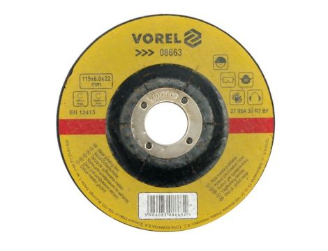 VOREL TARCZA DO SZLIFOWANIA METALU 230 x 6,8 x 22,2mm 08669