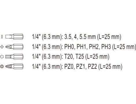 VOREL WKRĘTAK 12 CZĘŚCI Z GRZECHOTKĄ + BITY   64658 - 2