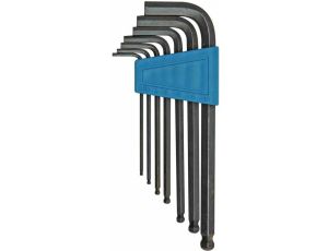 VOREL KLUCZE SZEŚCIOKĄTNE / HEX / 2,5-10 mm, kpl. 7 szt. KOŃCÓWKI KULISTE   56470