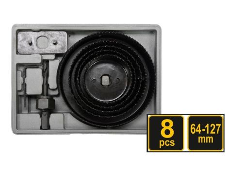 VOREL OTWORNICE DO DREWNA KOMPLET 8 elem. 64-127mm  22571