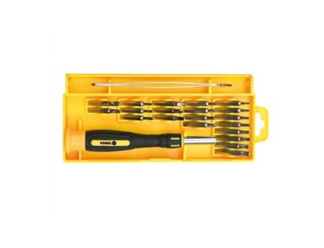 VOREL WKRĘTAKI PRECYZYJNE Z WYMIENNYMI GROTAMI kpl. 22szt.   64395