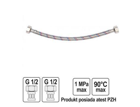 FALA WĄŻ PRZYŁĄCZENIOWY F/F 1/2" 1/2"1000mm   71805