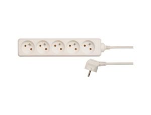 VOREL PRZEDŁUŻACZ BIAŁY 5 GNIAZD 3,0m Z UZIEMIENIEM   72506