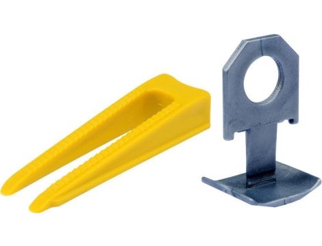 VOREL SYSTEM POZIOMOWANIA PŁYTEK KLINY 50szt + KLIPSY 50szt. 04691 - 2