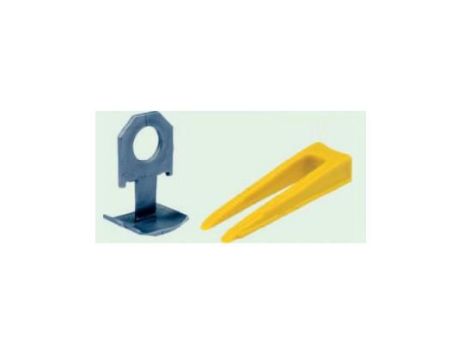 VOREL SYSTEM POZIOMOWANIA PŁYTEK KLINY 100szt + KLIPSY 300szt. 04692