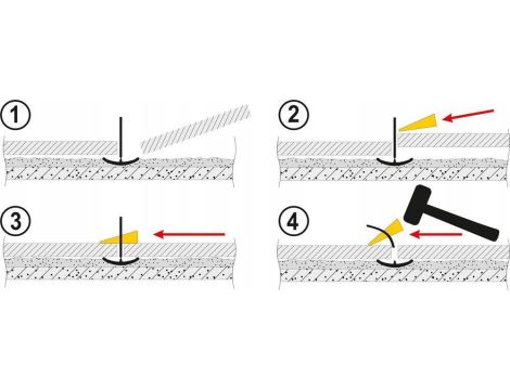 VOREL SYSTEM POZIOMOWANIA PŁYTEK KLINY 100szt + KLIPSY 300szt. 04692 - 4