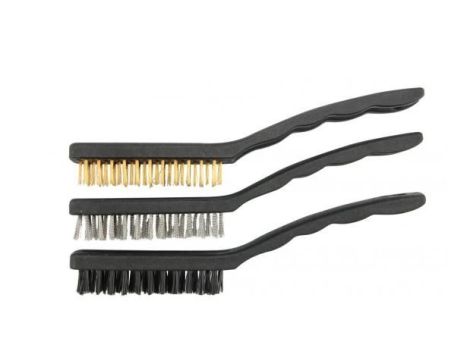 VOREL SZCZOTKI MIEDŹ / STAL / NYLON 3 elem. 17cm   06963