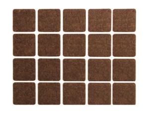 VOREL PODKŁADKI FILCOWE 20 x 20mm BRĄZOWE   74861