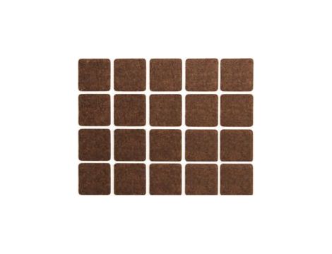 VOREL PODKŁADKI FILCOWE 20 x 20mm BRĄZOWE   74861