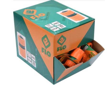 FLO SZYBKOZŁĄCZE DO WĘŻA OGRODOWEGO  1/2" Z FUNKCJĄ STOP   BOX-30szt.