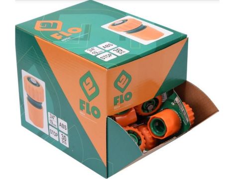 FLO SZYBKOZŁĄCZE DO WĘŻA OGRODOWEGO  3/4" Z FUNKCJĄ STOP BOX-30szt.