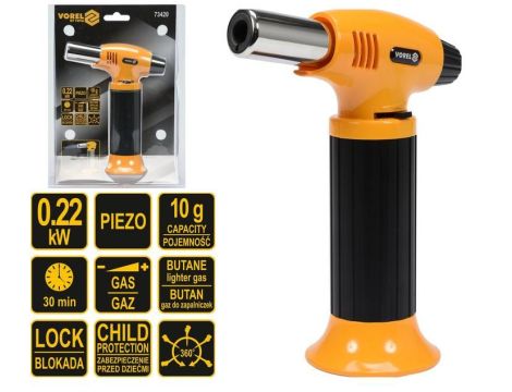 VOREL PALNIK GAZOWY, ZAPŁON PIEZO 360st.   73420
