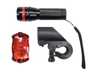 VOREL ZESTAW LAMP ROWEROWYCH: PRZEDNIA 3W CREE LED + TYLNA 5 LED   88422