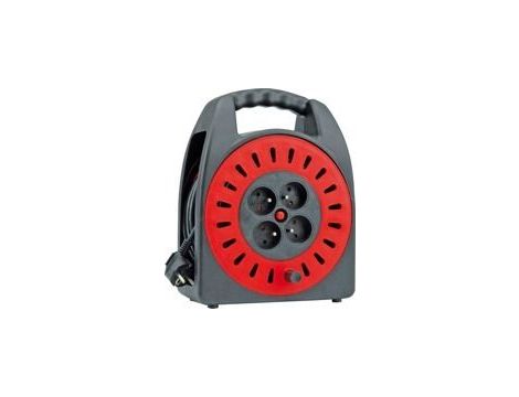 VOREL PRZEDŁUŻACZ ZWIJANY 4 GNIAZDA, 3 x 1mm2,  25m   72572