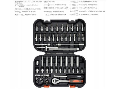 STHOR ZESTAW KLUCZY     1/4" 56el    58643