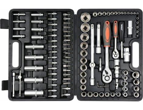 STHOR ZESTAW KLUCZY  108 ELEMENTÓW 1/2", 1/4"   58685