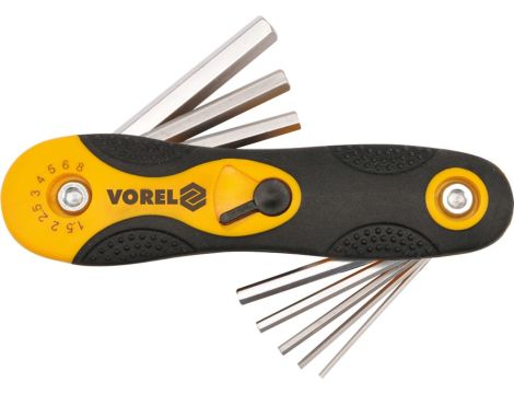 VOREL KLUCZE SZEŚCIOKĄTNE / HEX / 1,5-8mm kpl. 8szt. 56506