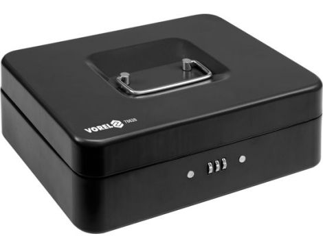 VOREL KASETKA NA PIENIĄDZE 250 x 180 x 90 CZARNA ZAMEK NA SZYFR   78628
