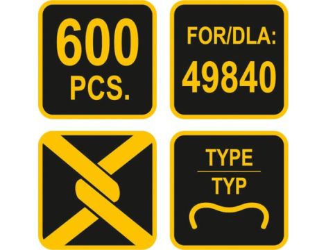 VOREL ZSZYWKI TYP E DO MOCOWANIA SIATKI 600szt. - 2