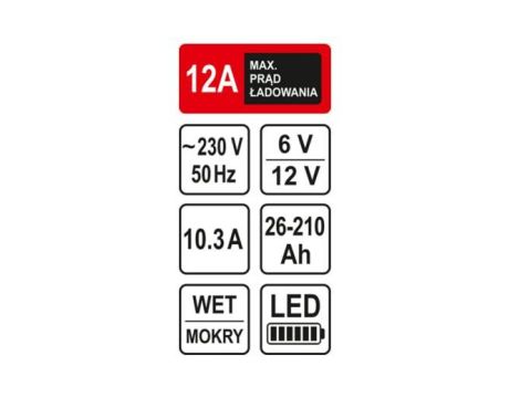 STHOR PROSTOWNIK 6/12V 12A 210Ah LED - 2