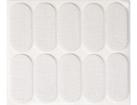 VOREL PODKŁADKI FILCOWE 20 x 45mm BIAŁE   74843