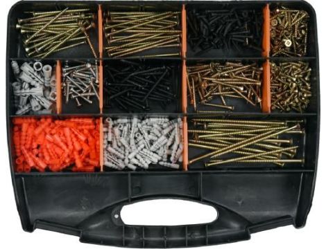 VOREL ZESTAW WKRĘTÓW I KOŁKÓW ROZPOROWYCH 770szt